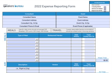 KOL Expense Reporting Form